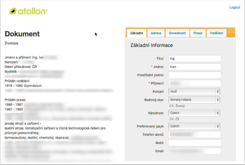 Rozpoznaný dokument