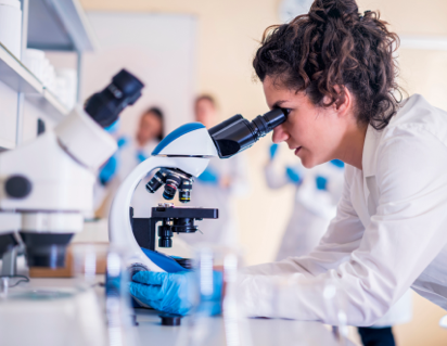 Healthcare and laboratory equipment for happy doctors