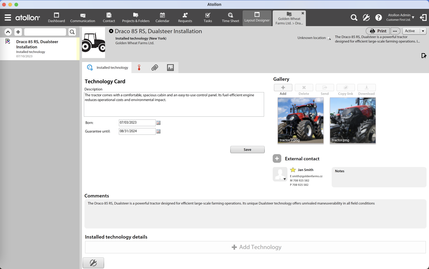installed technology