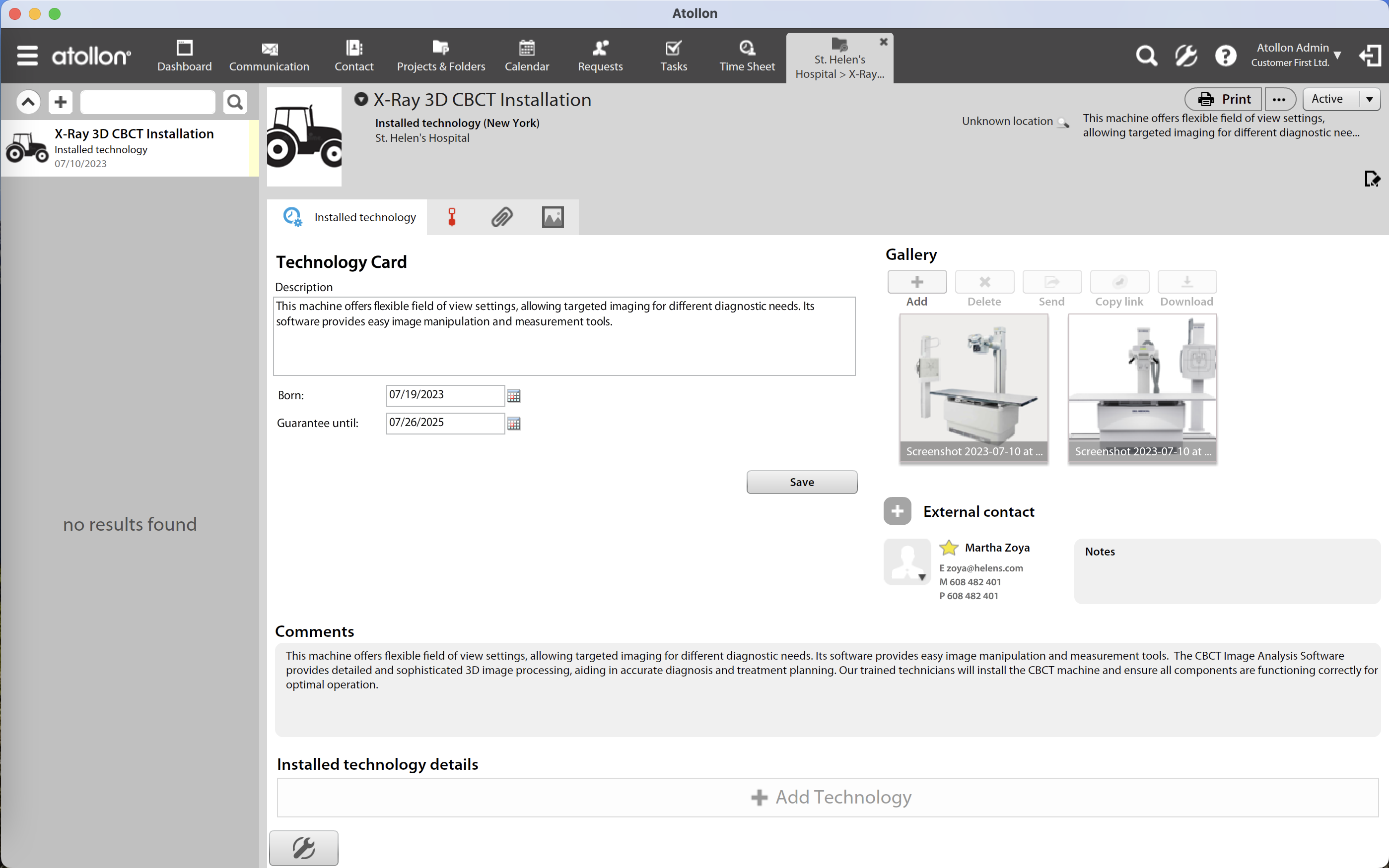 installed technology