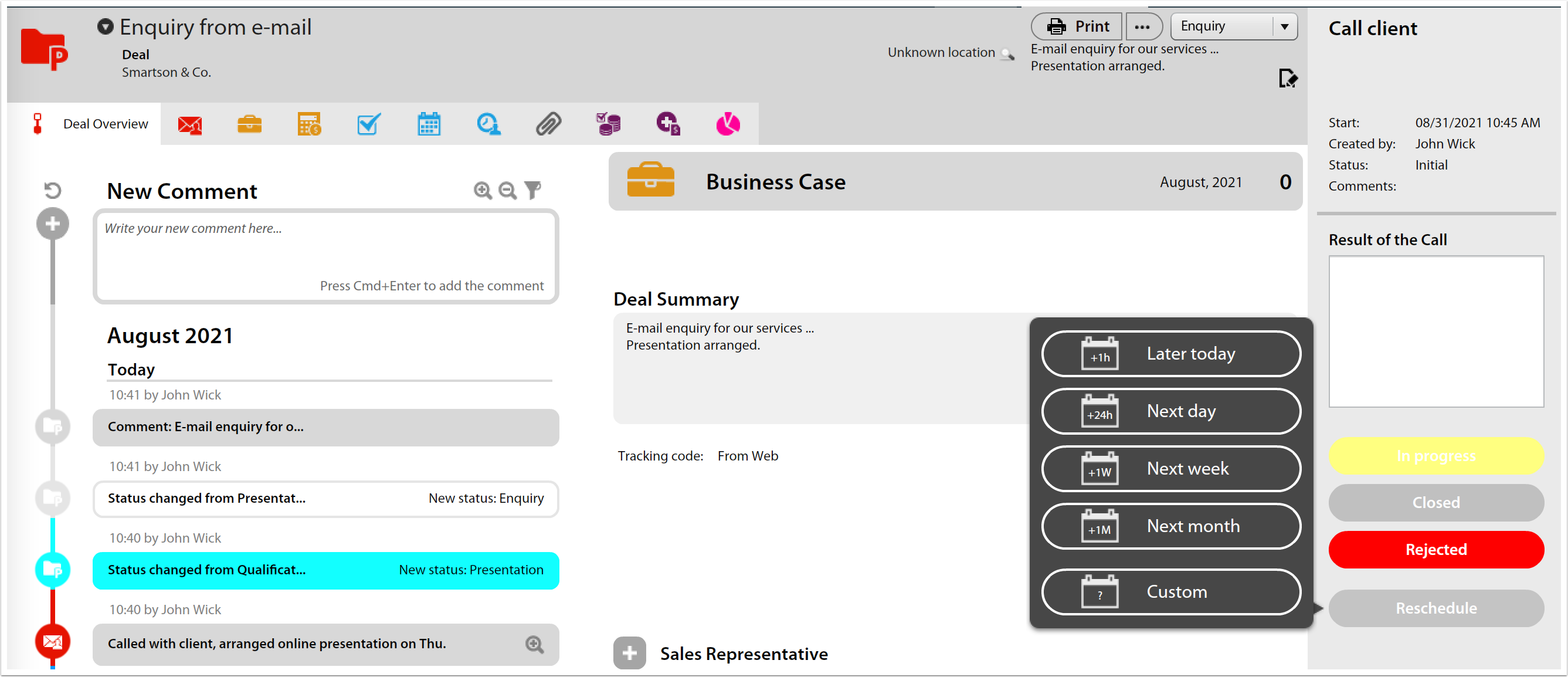 Connected call centre