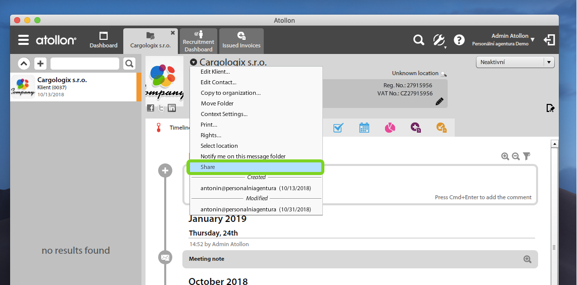 Snadnější sdílení dat v Atollonu pro podzim 2019